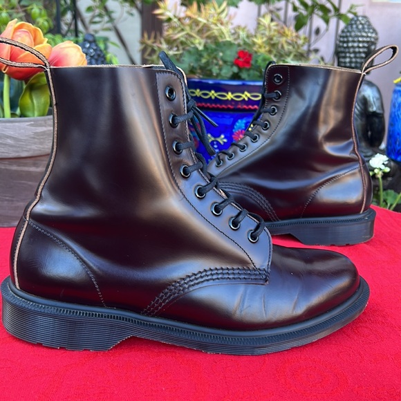 🏴 Dr. Martens Cordovan MIE Vintage 1460 Leather Boots UK 7 - Picture 6 of 17